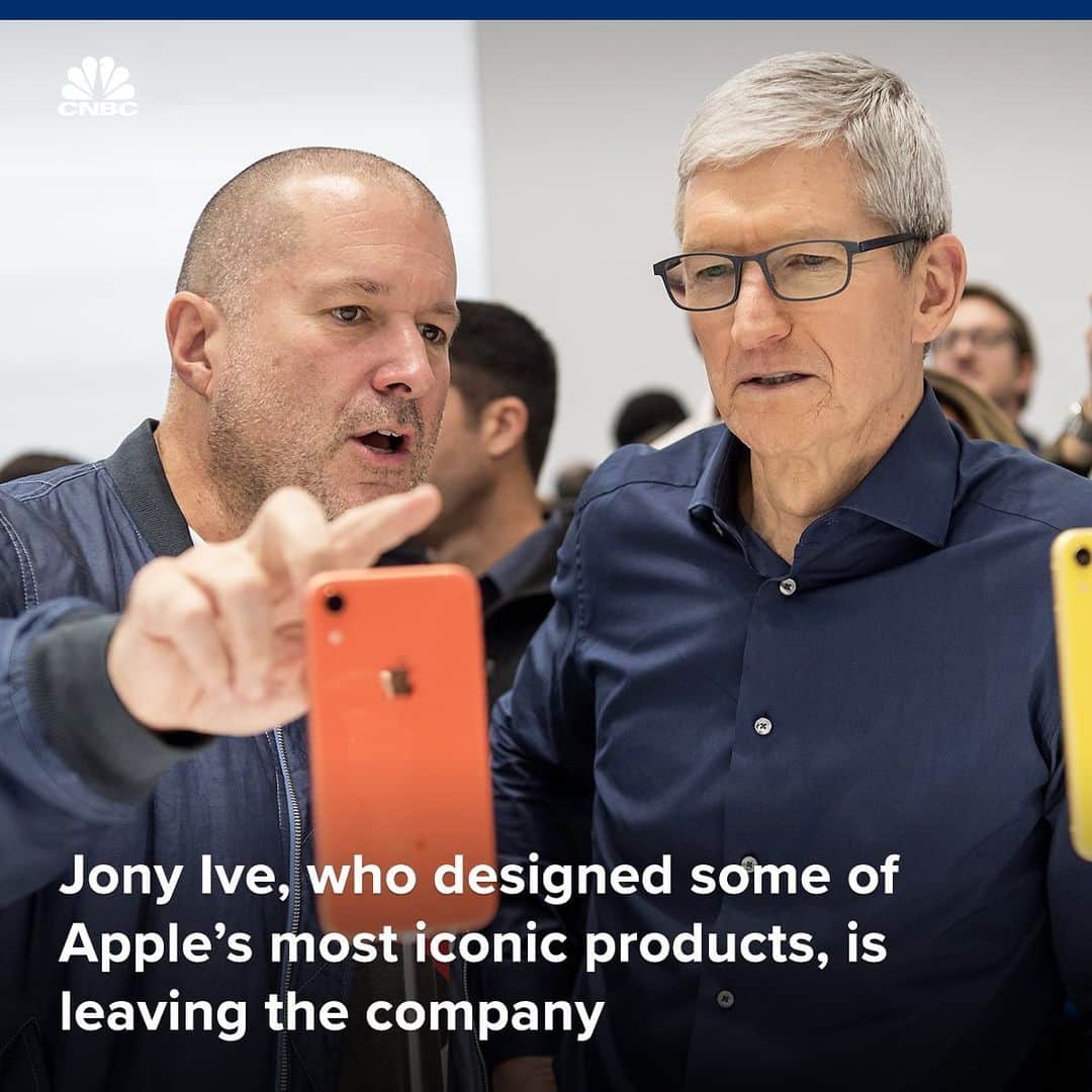 CNBCさんのインスタグラム写真 - (CNBCInstagram)「The designer behind some of your favorite Apple products is leaving the company to start his own design firm.⁠⠀ ⁠⠀ Jony Ive is considered one of the most important people at Apple. For nearly 30 years, he has been responsible for the industrial design and the look and feel of all major Apple products, including the iPhone and the Mac. ⁠⠀ ⁠⠀ Ive made his mark by focusing on the details. ⁠Before Ive, laptops had tiny trackpads, and little attention was paid to case materials like stainless steel or gold alloys. ⁠⠀ ⁠⠀ ⁠⠀ “When you walk around the manufactured world, so much of it testifies to carelessness in human activity, in engineering, in aesthetics,” he said in 2017.⁠⠀ ⁠⠀ ⁠⠀ See more iconic designs from Ive at the link in our bio.⁠⠀ *⁠⠀ *⁠⠀ *⁠⠀ *⁠⠀ *⁠⠀ *⁠⠀ *⁠⠀ *⁠⠀ #apple #AAPL #TimCook #iPhone #ive #jonyive #design #industrialdesign  #technology #tech #siliconvalley #california #cupertino #tech #technology #applecampus #businessnews #technews #cnbc⁠⠀ ⁠⠀ ⁠⠀」6月29日 8時01分 - cnbc