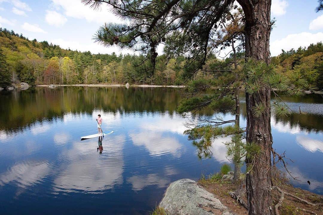 National Geographic Travelさんのインスタグラム写真 - (National Geographic TravelInstagram)「Photo by @jodymacdonaldphoto // Sponsored by @visitnh // In a place like Pawtuckaway State Park, you don’t have to go far to find an adventure. This 5,500-acre preserve is one of the largest state parks in southeastern New Hampshire and is well known for its easy access to a variety of activities. With the Pawtuckaway Mountains located on the west side of the park and Pawtuckaway Lake running along its eastern perimeter, there is no shortage of places to explore. Hike or mountain bike the many trails that lead to incredible views of the surrounding areas or climb the unusually large boulders, called glacial erratics. If water activities are more your style, visit the large public beach or stay at one of the many lakeside campsites that provide unlimited water access, which is perfect for fishing, kayaking, canoeing, or stand-up paddleboarding. With unlimited potential for exploration and adventure, Pawtuckaway State Park is the ideal summer getaway for the whole family. // Whether your idea of fun is camping, hiking, or visiting wineries, summer is a time for the “Live Free” state to really shine. See more of what you can explore in New Hampshire at @visitnh.」6月29日 10時04分 - natgeotravel