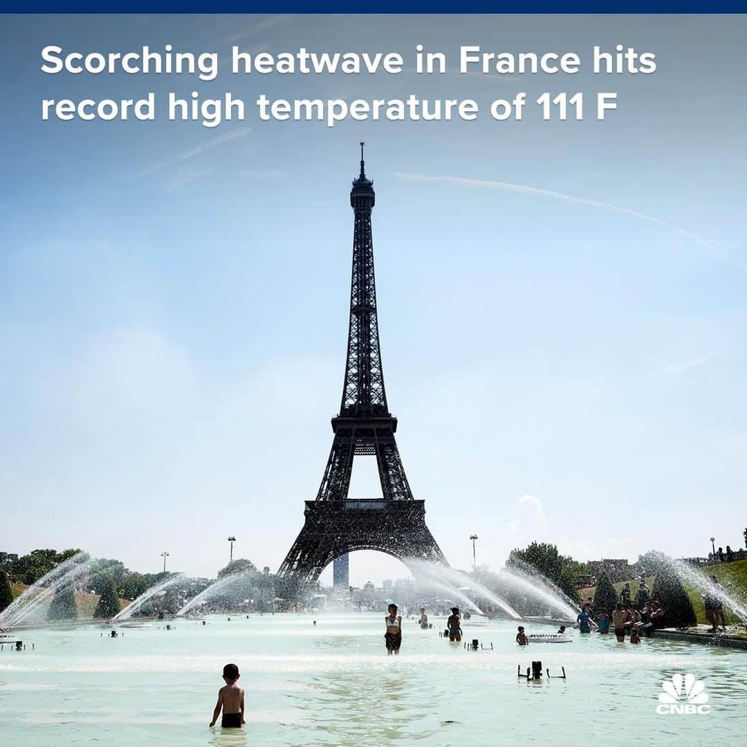 CNBCさんのインスタグラム写真 - (CNBCInstagram)「Much of Europe is engulfed in a sweltering heatwave.⁠ ⁠ Almost the entire country of France is on orange alert, and those very high temperatures could impact the agriculture industry significantly.  Production of wheat, for example, might decrease between 5% to 10%, one analyst told CNBC. ⁠ ⁠ ⁠ Spain, Germany and Switzerland are also being impacted by higher temperatures. Germany, where freeways do not have speed limits, introduced caps on speed due to the risk of heat damaging road surfaces.⁠ ⁠ The high temperatures are “absolutely consistent” with extremes linked to the impact of greenhouse gas emissions, The World Meteorological Organization said.⁠ ⁠ More on the economic impact of this heat, at the link in our bio.⁠ *⁠ *⁠ *⁠ *⁠ *⁠ *⁠ *⁠ *⁠ #heat #heatwave #france #paris #germany #spain #switzerland #agriculture #productivity #economics #climatechange #summer #internationalnews #europe #new #news #cnbc #cnbcinternational」6月29日 11時05分 - cnbc