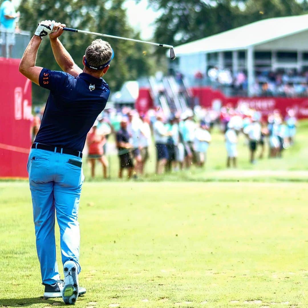 ルーク・ドナルドのインスタグラム：「Showing some love to the city of Detroit 💙 @rocketclassic has been awesome so far #3️⃣1️⃣3️⃣ 🐺」