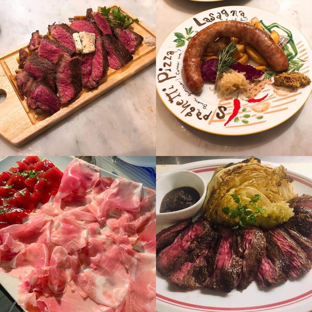 のインスタグラム：「今日は肉ですかね！ #UOKIN #ITALIAN #BISTRO #TAVERNA #PICCOLO #CASA #ステーキ #ビステッカ #サルシッチャ #ラスパドゥーラ #ニョッコフリット #アンガス #ザブトン #ハラミ」