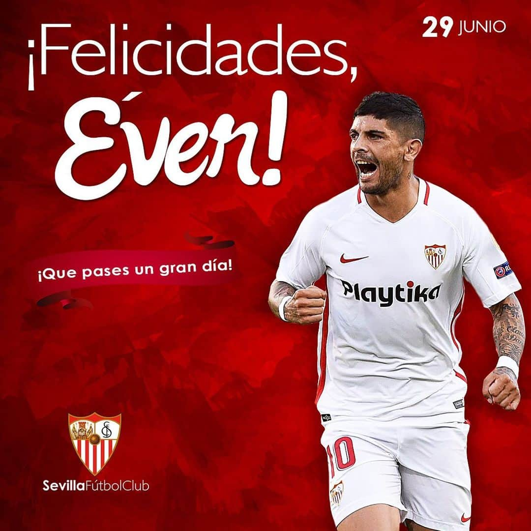 セビージャFCさんのインスタグラム写真 - (セビージャFCInstagram)「🎂🎈 Muchas felicidades, @ever19banega 🥳  #WeareSevilla」6月29日 17時01分 - sevillafc