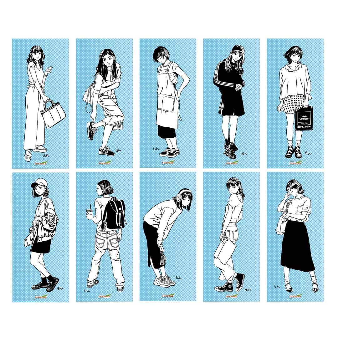 江口寿史さんのインスタグラム写真 - (江口寿史Instagram)「Sun road 2019New ad at Kichijoji ,Tokyo. July.2019 #illustration #artwork #manga  #bandedessinee #comicart #kichijoji」6月29日 17時19分 - eguchiworks