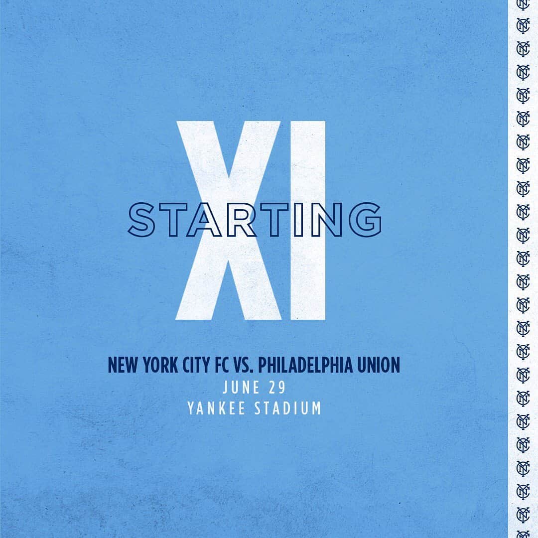 ニューヨーク・シティFCさんのインスタグラム写真 - (ニューヨーク・シティFCInstagram)「#NYCFC Starting XI vs. @philaunion」6月30日 7時15分 - nycfc