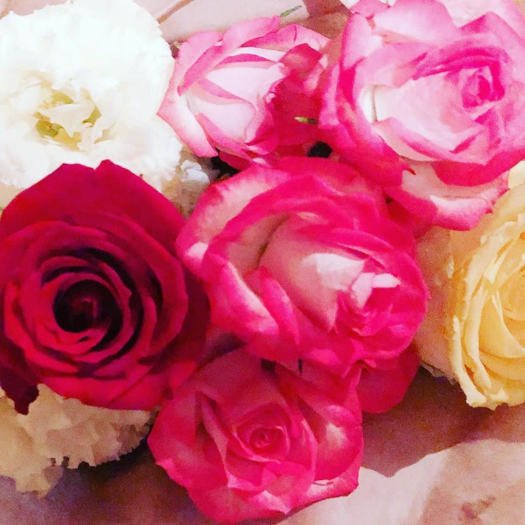阿部洋子さんのインスタグラム写真 - (阿部洋子Instagram)「🌷 またまたプレゼント♡ ありがとう😊 お花贈るのスキみたいね😝 熱心に選んでた～ #thankyou  #flowers  #present  #gift」6月30日 0時14分 - hirocoring