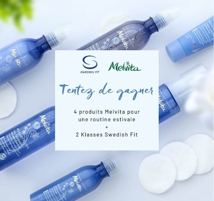 Melvita Officialのインスタグラム：「[JEU CONCOURS] ⠀ ⠀ Pour célébrer le début de l'été, Melvita et Swedish Fit s'associent pour des vacances bio et sportives ! Du fitness fun et convivial tout en prenant soin de soi ! 🍃🏃⠀ ⠀ Un coffret SOS Eté composé de 4 produits Melvita et 2 cours de Swedish Fit. ⠀ ⠀ Pour participer, rien de plus simple : ⠀ 1 - Suivez les comptes @melvitaofficial et @swedishfit_fr⠀ 2 - Likez ce post ⠀ 3 - Invitez en commentaires deux ami(e)s ⠀ ⠀ 3 lots à gagner - Fin du concours le dimanche 07 juillet minuit #fingerscrossed⠀ ⠀ Le concours est ouvert à toute la France Métropolitaine, une seule participation par foyer. Seront exclus les comptes concours, merci ! ⠀ ⠀ Bonne chance à toutes et à tous 🍀」