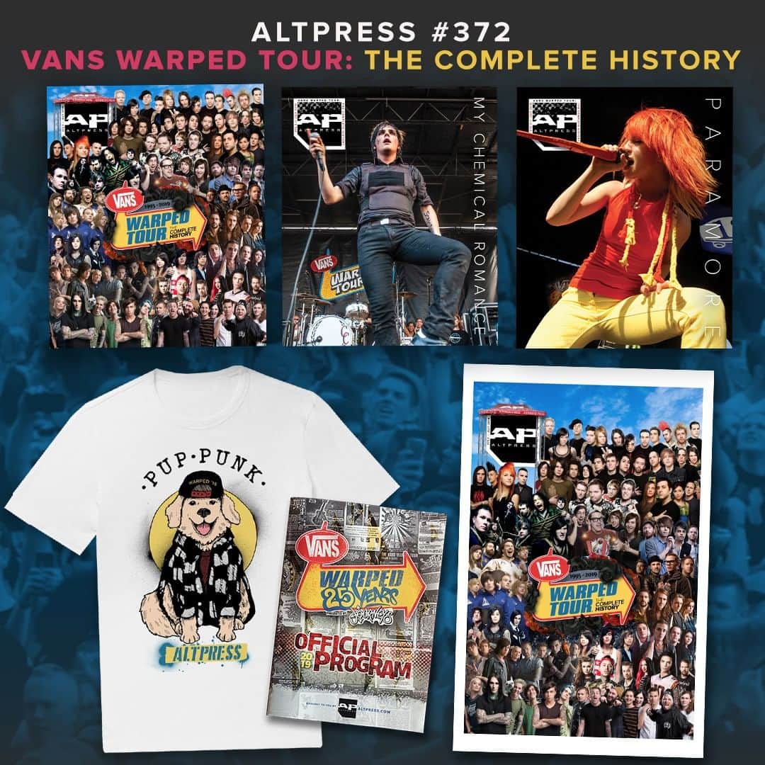 Alternative Pressさんのインスタグラム写真 - (Alternative PressInstagram)「IT'S TIME TO GET WARPED! To celebrate the best 25 years of @vanswarpedtour, collect all 3 commemorative issues including some of the most influential artists from all of the years of VWT, including My Chemical Romance, @paramore, and more! 1995-2019 🎶⁠ ALTPRESS.COM/NEWISSUE⁠ .⁠ .⁠ .⁠ #vanswarpedtour #warpedtour #vans #warped25 #warpedforever #foreverwarped #mychemicalromance #paramore #TheOffspring #blink182 #TheStartingLine #FallOutBoy #NewFoundGlory  #sleepingwithsirens #TakingBackSunday #GoodCharlotte #Thursday #RiseAgainst #AFI #AgainstMe! #AntiFlag #FromFirstToLast #Skrillex #MotionCitySoundtrack #TheAcademyIs #GymClassHeroes #ADayToRemember #kevinlyman #alternativepress #altpress⁠」6月30日 1時01分 - altpress