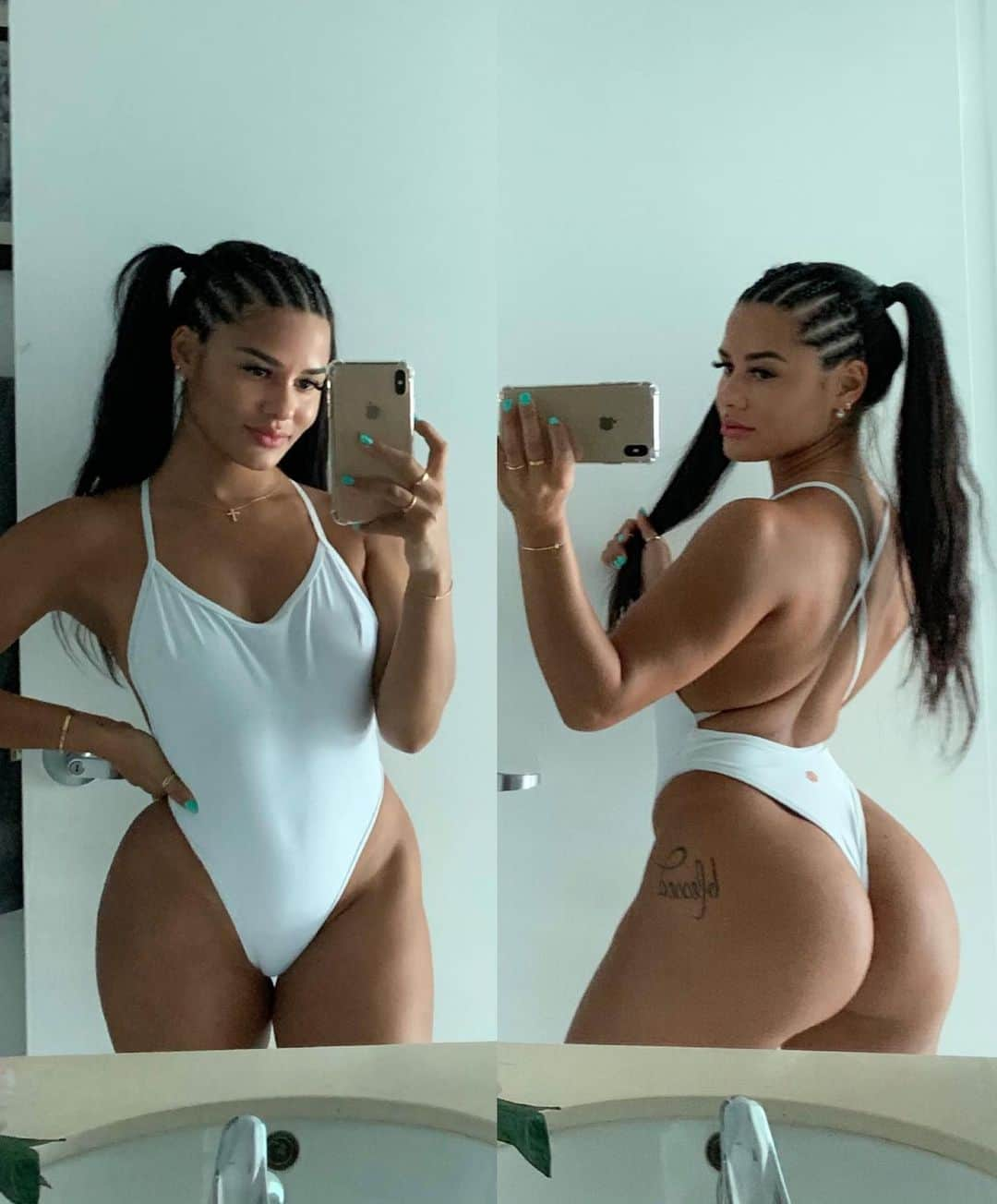 Katya Elise Henryさんのインスタグラム写真 - (Katya Elise HenryInstagram)「oneeee time for my bad bishes with pure intentions 👼🏽✨🙋🏽‍♀️🙏🏽 swimsuit: @kissmypeachswimwear」6月30日 1時16分 - katyaelisehenry