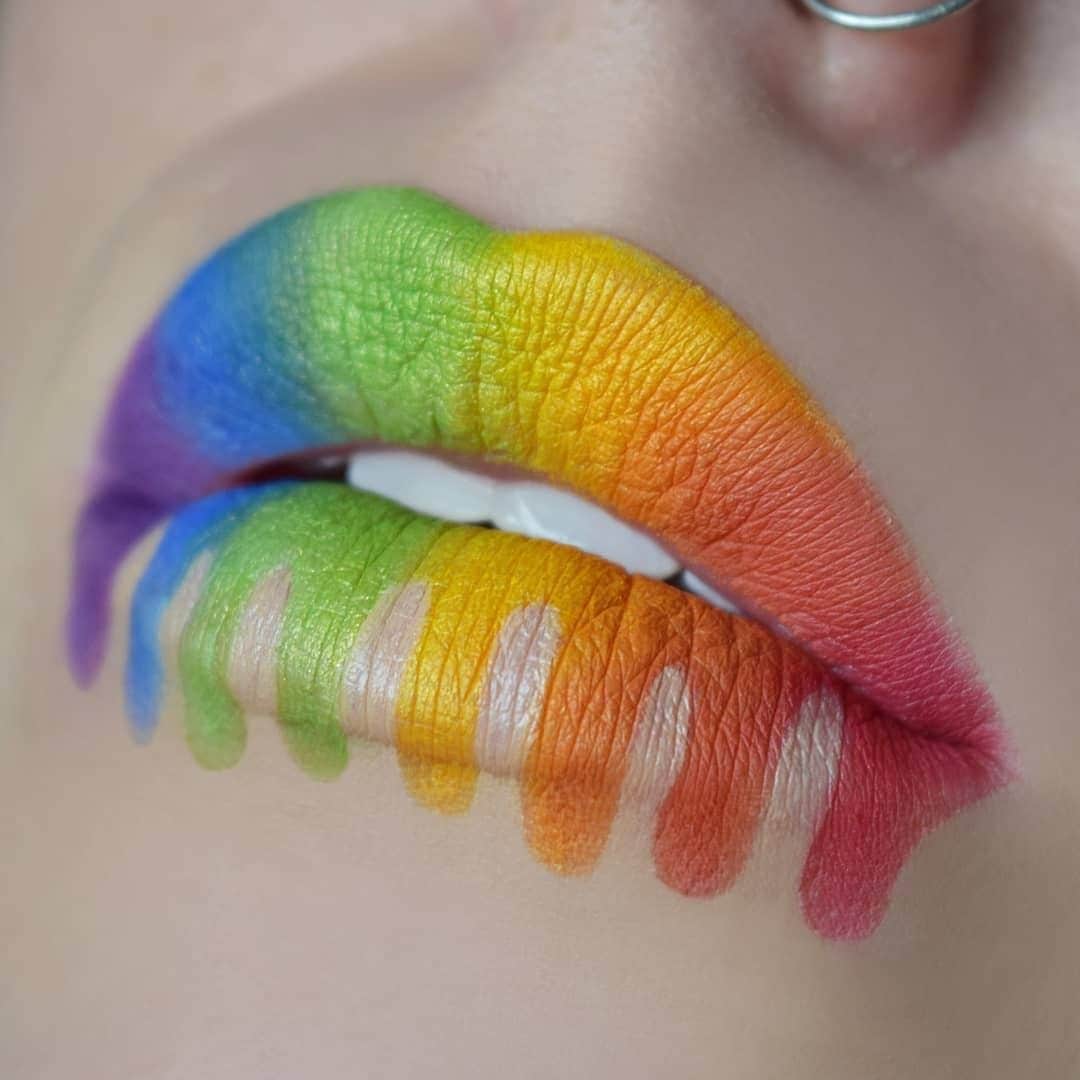 NYX Cosmeticsさんのインスタグラム写真 - (NYX CosmeticsInstagram)「Drippin' in #pride 💧🌈 @april_christinaa uses our Jumbo Eye Pencil in 'Milk' to create the ultimate base for her #rainbow lippie 💋 || #nyxcosmetics #nyxprofessionalmakeup #crueltyfreebeauty」6月30日 3時59分 - nyxcosmetics