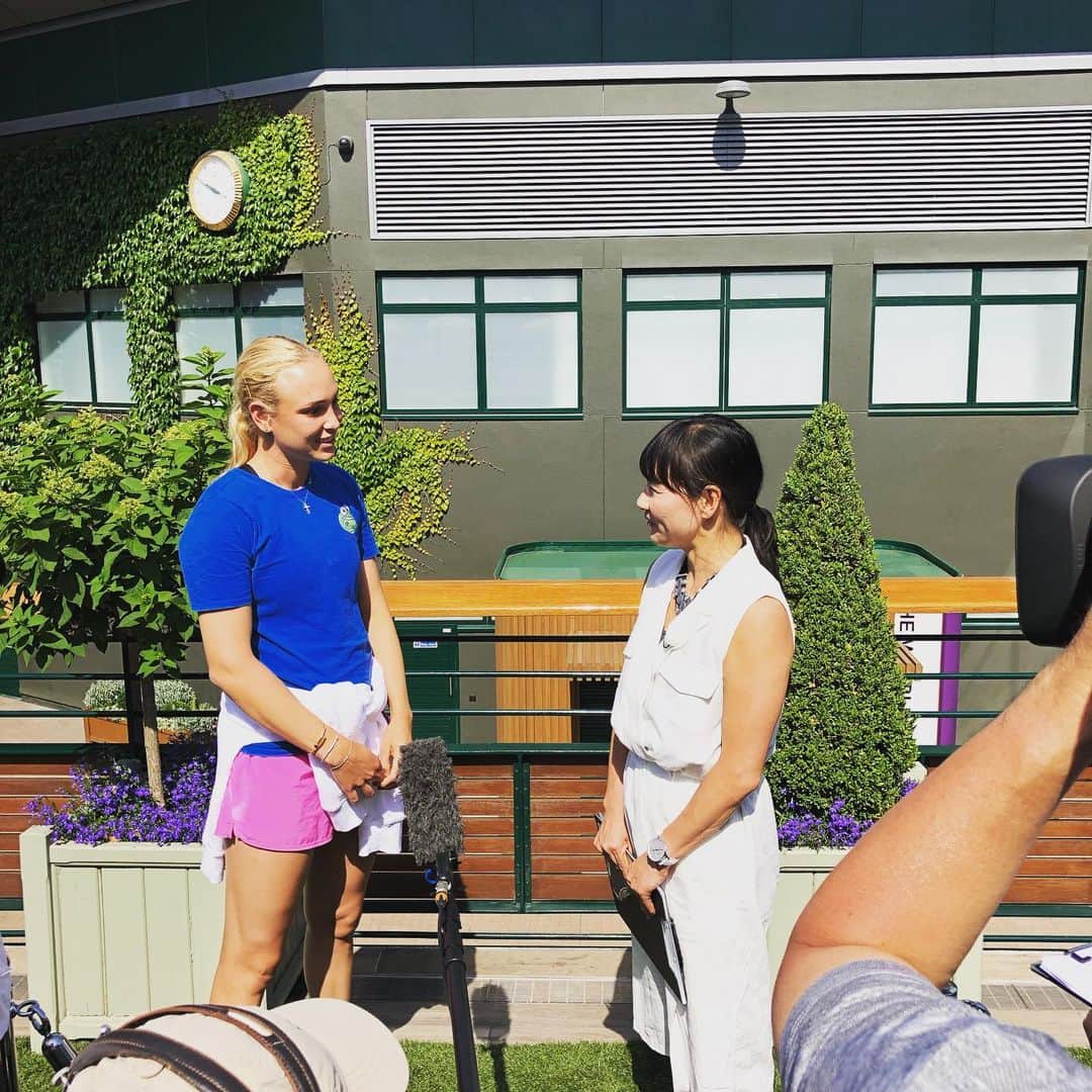 伊達公子さんのインスタグラム写真 - (伊達公子Instagram)「WIMBLEDON2019 もう目の前！ プレイヤーたちも最後の調整段階。今日はプレイヤーにとってはメディアーデイでした。 大阪なおみちゃん、錦織圭くん、Donna Vekic、などなどWOWOWへのインタビューに答えてくれました。 #伊達公子 #kimikodate #テニス #テニスプレイヤー #tennis #tennisplayer #instatennis #instasports #wimbledon #wimbledon2019 #ウィンブルドン #ウィンブルドン2019 #全英オープンテニス #全英オープンテニス2019 #naomiosaka #大坂なおみ #錦織圭 #keinishikori #donnavekic」6月30日 6時00分 - kimiko.date