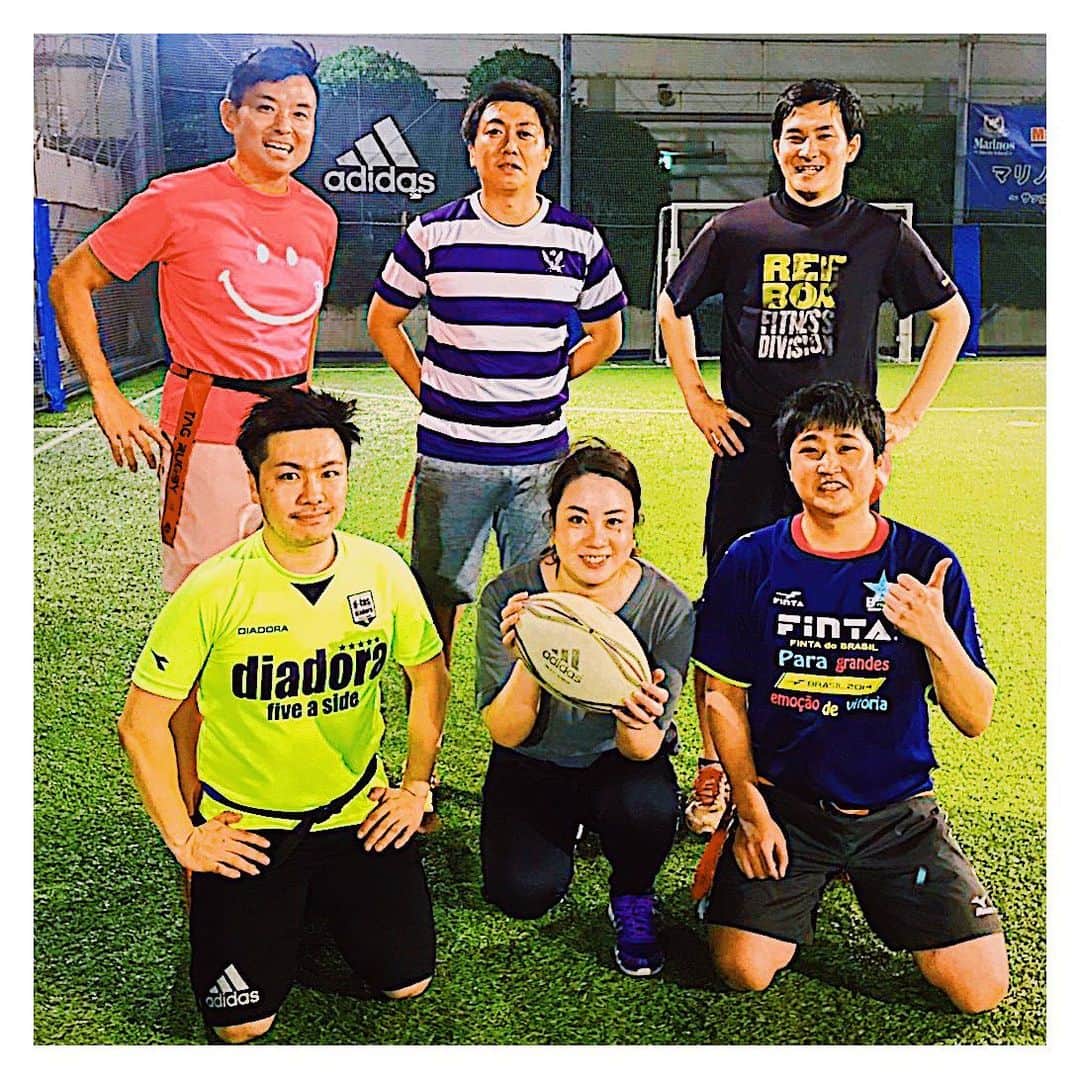 高橋悠のインスタグラム：「【横浜タグラグビー⚽️﻿横浜SOGO屋上】﻿あげ直し﻿ ﻿ ﻿ 前からやってみたかったタグラグビー！﻿ 初参加してきました👌﻿ ﻿ ﻿ めっちゃ楽しかった！ぶつかり合いはないので男女一緒に楽しめるのはいいね👍 ﻿ ﻿ ﻿ 張り切って結構走ったから仕事終わりにいい汗かいた〜﻿ ﻿ ﻿ また次回も参加します！﻿ ﻿ ﻿ #横浜 #川崎 #東京 #ラグビー #タグラグビー #横浜ラグビー #ラグビー好き #ラグビー好きと繋がりたい #ラグビーワールドカップ2019 #スポーツ男子 #スポーツ女子 #初参加 #初心者歓迎﻿」