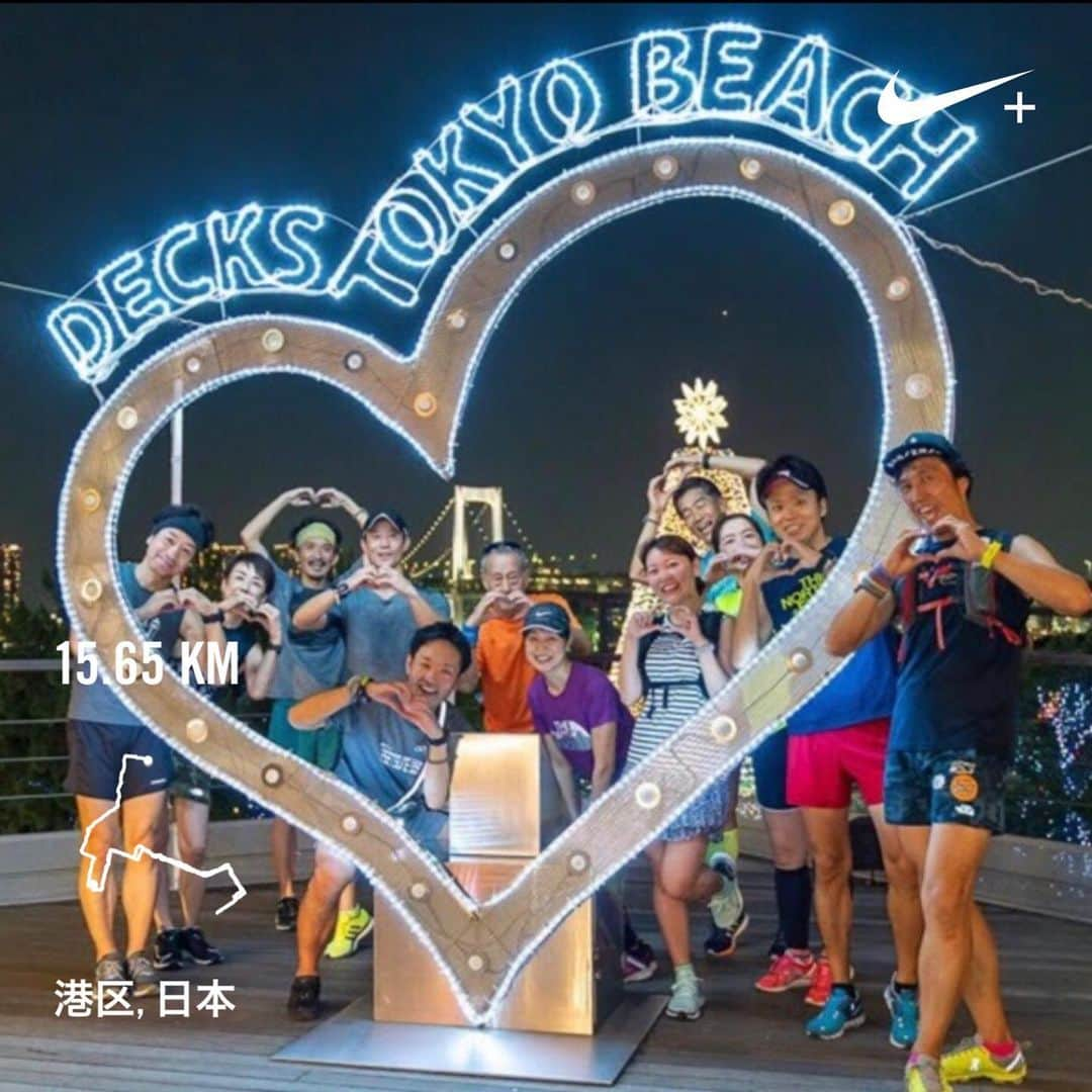 run+さんのインスタグラム写真 - (run+Instagram)「会社からそのまま走って #カラダ大学ランニング部［虹色ナイトランニング］に参加させて頂きました！  品川ランキューブから #レインボーブリッジ へ お台場のフォトスポットを巡りながらRUN♪ 写真はしらぴょん @shirapyon2 が撮って下さった写真 なんて美しい😍😍😍 ・ ・ @tajee_nomyathlete レインボーブリッジの輝きが最高のランでした―✨8月楽しみにしてますー。そちらは🍻もご一緒させて下さい―♪ @h_h.ii 頸椎大丈夫ですか💦？ご無理なさらずに…治ったらお揃いタンクで❤ @ohashitoru 令和T似合ってましたー✨ ・ #カラダ大学 #レインボーブリッジラン ・ #街ラン #街RUN #ゆるラン  #ランニング #マラソン #ラン #RUN #RUNNING #RUNNER #cityrun #Runday #街ランの楽しみ方 #RunLovesLife」6月30日 9時57分 - runplus