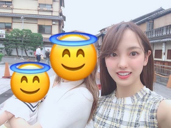 飯窪春菜のインスタグラム：「京都旅行の写真つづき…🌱 八坂神社や車折神社にも行きました☺️ お宿は渡月橋近くの温泉地に泊まりましたよお🌸  写真がスタンプだらけですみません😂  #京都 #家族旅行 #旅行  #はるなの毎日  #飯窪ってる」