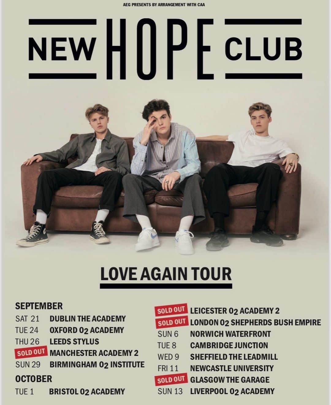 New Hope Clubさんのインスタグラム写真 - (New Hope ClubInstagram)「SHEPHERDS BUSH SOLD OUT!! Can’t wait to see all you beautiful people there 😭😊🕺💃🤘🎉」7月1日 1時50分 - newhopeclub