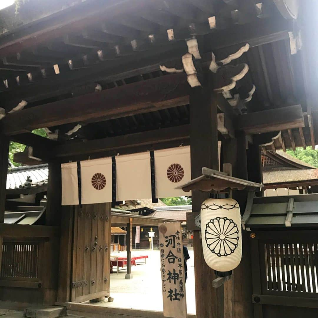 小野寺結衣さんのインスタグラム写真 - (小野寺結衣Instagram)「・﻿ ⛩🎋⛩✨⛩🍃⛩🇯🇵﻿ ﻿ ﻿ ﻿ 数年ぶり、2回目の下鴨神社へ﻿ ﻿ ﻿ ✔️下鴨神社の七不思議のうちの一つ、連理の賢木﻿ (8枚目)﻿ 3本ある御神木のうち2本は幹が途中からくっついてるので縁結びの御神木ともされているそう。﻿ ﻿ またしっかり手を合わせてきました！☺💖👏﻿ ﻿ ﻿ ﻿ ✔️河合神社では念願の #鏡絵馬 ⭐️﻿ 丁寧に描きたかったけど蚊がすごくて刺されまくり﻿ (虫除けスプレーは無意味でした😨)﻿ もう耐えきれずモノ凄いスピードで描いたら‥😅な仕上がりに。﻿ ﻿ まつ毛や髪の毛を生やしてみたら﻿ 何だかギャルチックになってしまったけど﻿ しっかり心は込めてきました🌸笑﻿ ﻿ ﻿ たくさん深呼吸してすっきり🌱﻿ 心が洗われたので内なる美を目指します🙈🔆﻿ ﻿ ﻿ ﻿ #下鴨神社 #賀茂御祖神社 #加茂葵﻿ #七不思議 #相生社 #連理の賢木﻿ #糺の森 #世界文化遺産﻿ #河合神社 #美麗祈願 #美人祈願﻿ #kyoto #京都 #japan #🇯🇵﻿ #干支のお社 わたしは #🐏﻿ #小野寺京都旅」6月30日 18時13分 - yui_onodera0831