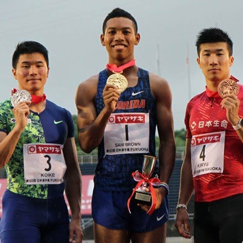 小池祐貴さんのインスタグラム写真 - (小池祐貴Instagram)「【日本選手権】 100m 10.19(-0.3) 3着 200m 20.48(-1.3) 2着 ↑書き間違えたので直しました7/1 15:05  まだまだ及ばないと分かりました。しっかり鍛え直してきます！ 雨の中スタンドがかなり埋まっていてとても嬉しかったです。ご声援ありがとうございました！ ※写真はjaaf様より引用」6月30日 20時17分 - yuki_koike_