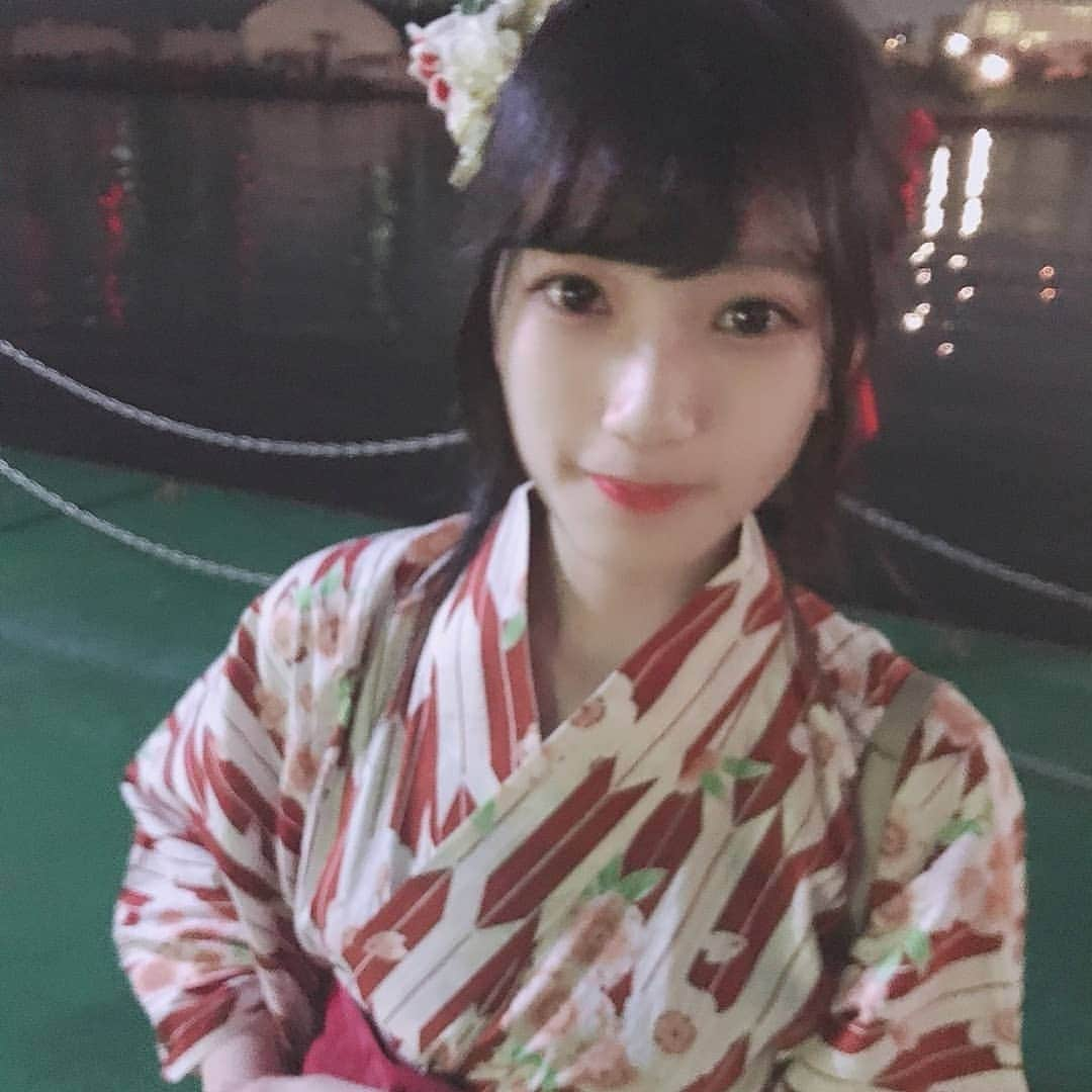 篠原葵さんのインスタグラム写真 - (篠原葵Instagram)「屋形船！楽しかった 浴衣着たよ👘」6月30日 21時41分 - aoi___shinohara