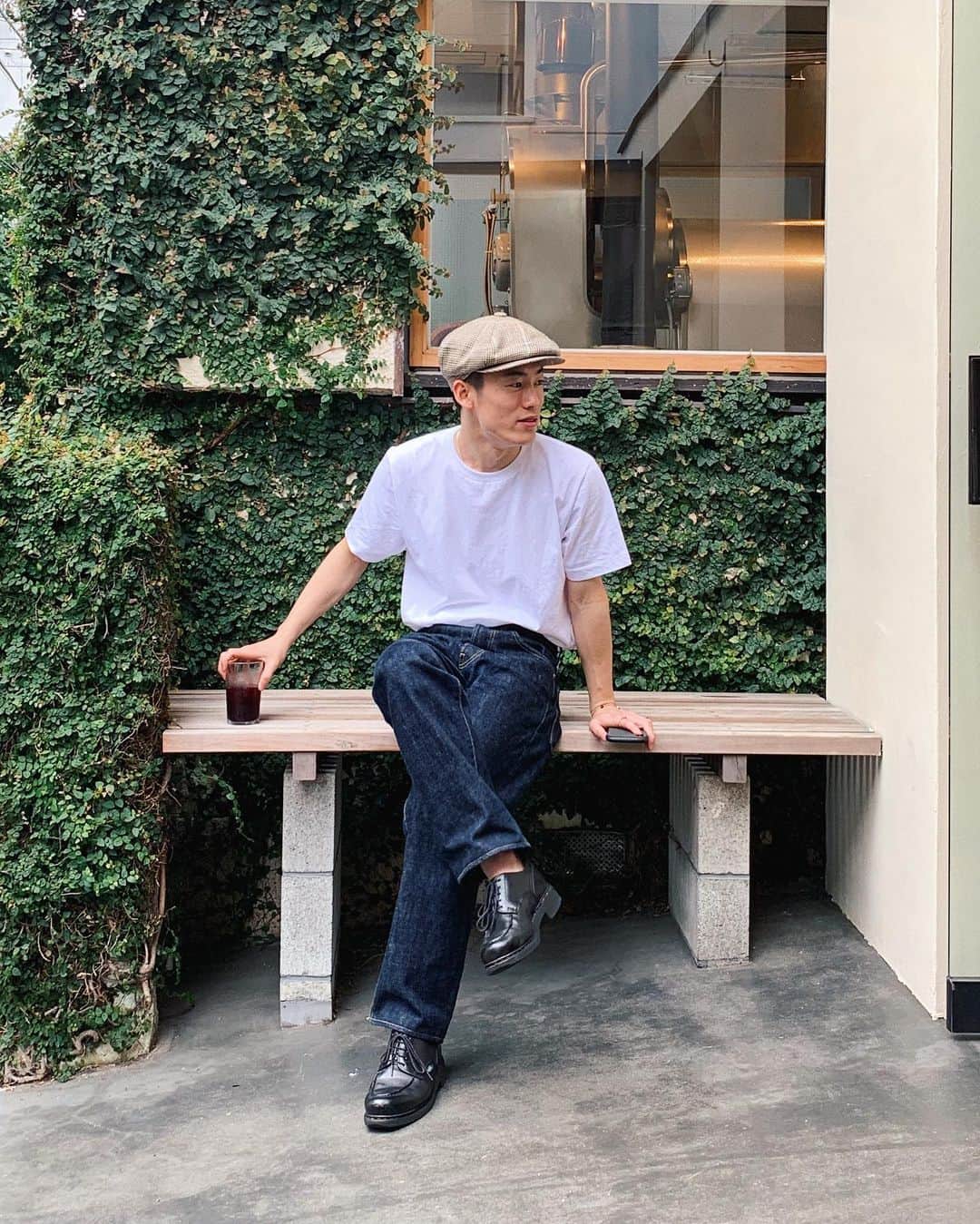 yukiのインスタグラム：「ㅤㅤㅤㅤㅤㅤㅤㅤㅤㅤㅤㅤㅤ デニムにキャスケットがなんかハマってて」