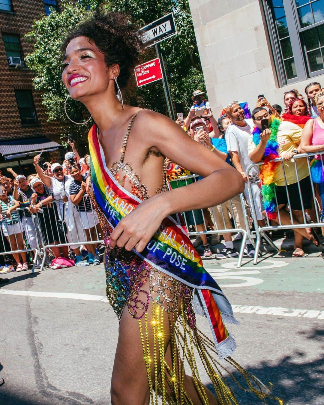 barneysnyofficialさんのインスタグラム写真 - (barneysnyofficialInstagram)「Activist and @poseonfx star @indyamoore wears @area while leading the World Pride March as one of the Grand Marshals #worldpride #bnyworldpride #stonewall50 Photographed by @hunterabrams」7月1日 4時52分 - barneysny