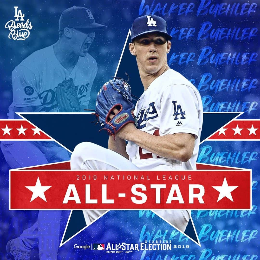 Los Angeles Dodgersさんのインスタグラム写真 - (Los Angeles DodgersInstagram)「Buehler? Buehler? Buehler!  Congrats to @buehlersdayoff21 on his first career All-Star Game selection!」7月1日 6時56分 - dodgers