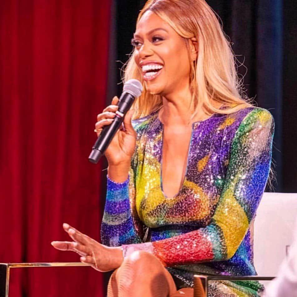 ナイーム カーンさんのインスタグラム写真 - (ナイーム カーンInstagram)「Colors of love. Naeem khan S/S 2019 @lavernecox #pride 🌈🌈🌈」7月1日 8時19分 - naeemkhannyc