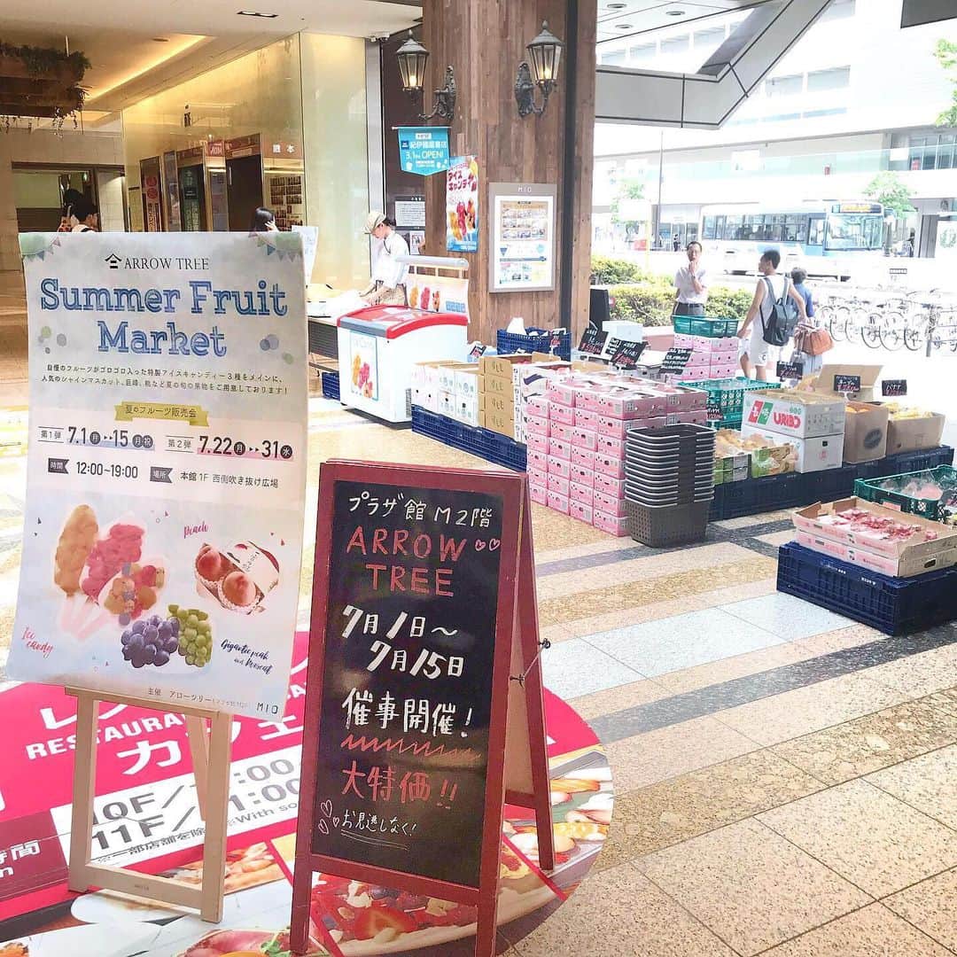 天王寺ミオさんのインスタグラム写真 - (天王寺ミオInstagram)「本日(7/1)より、アローツリー夏のフルーツ販売会を開催中 ...