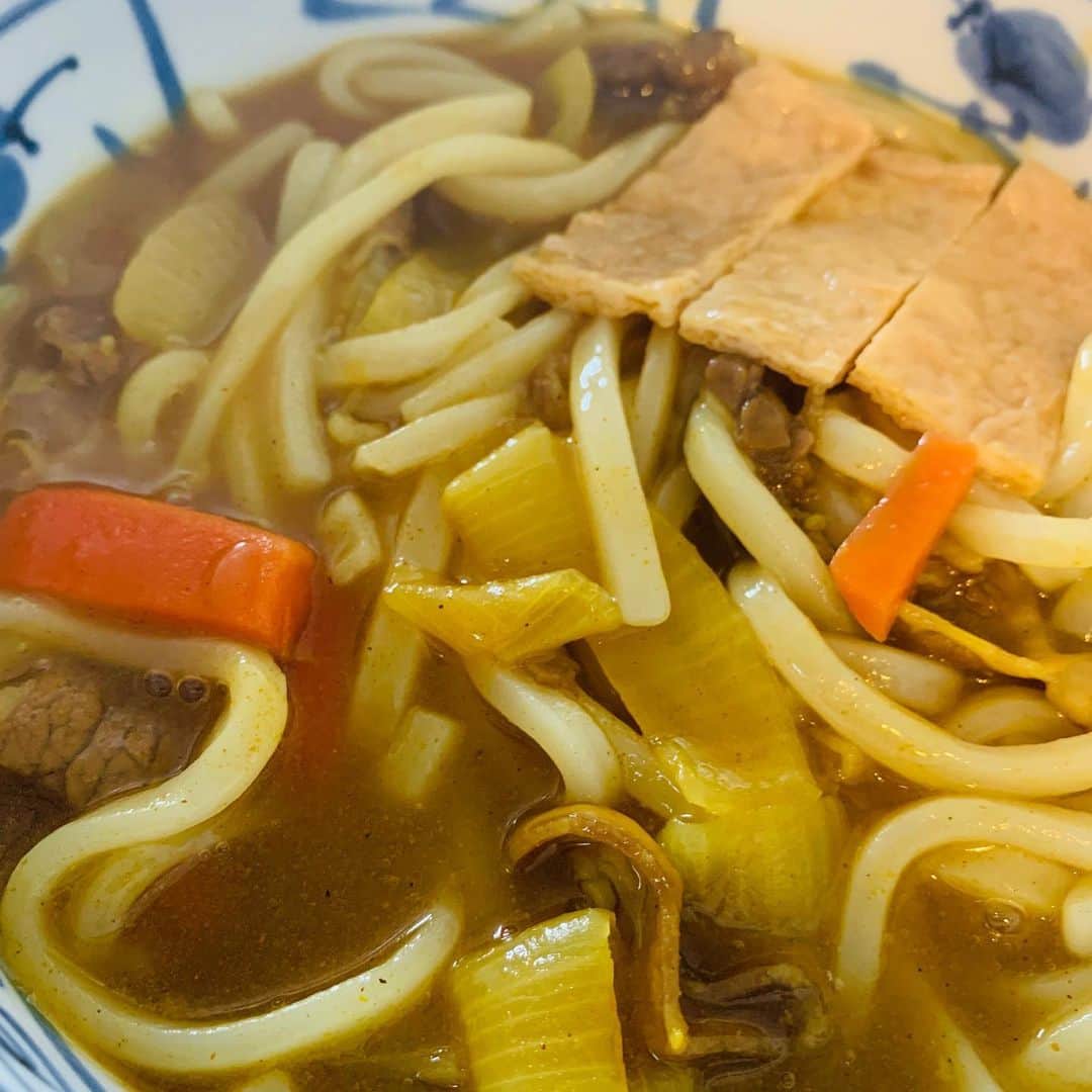 森田遥のインスタグラム：「東京宅で源内🥰 #カレーうどん #甘口ぬるめ #うどん大好き」