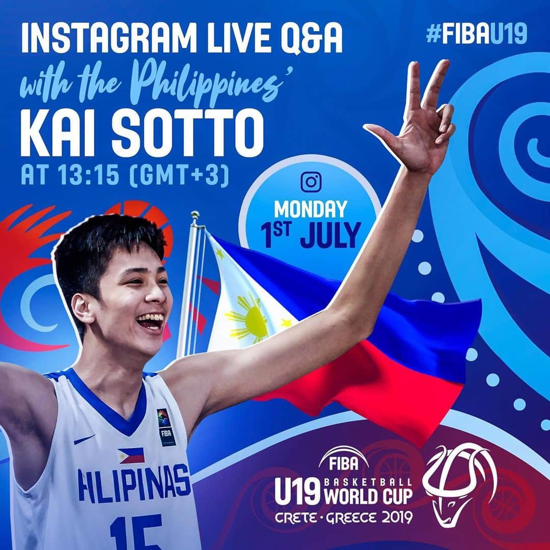 FIBAさんのインスタグラム写真 - (FIBAInstagram)「Leave your questions below 👇 for @samahangbasketbolngpilipinas’ 🇵🇭 @kzsotto and join us at 13:15 (GMT+3) live to hear him answer them! 🗣 #FIBAU19」7月1日 16時21分 - fiba