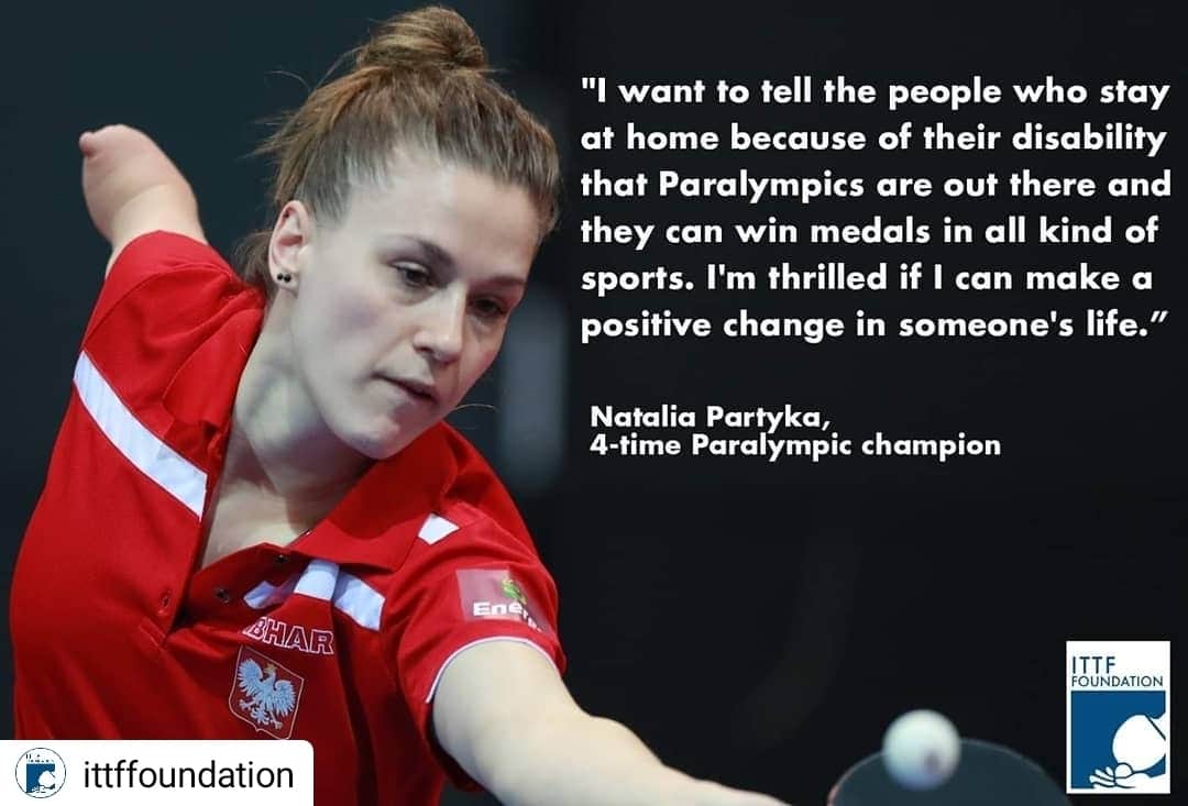 ITTF Worldさんのインスタグラム写真 - (ITTF WorldInstagram)「#MondayMotivation from 4-time Paralympic Champion @npartyka 🇵🇱 who has led #TeamPoland to a podium 🥉finish at the #Minsk2019 European Games‼️⠀ ⠀⠀⠀⠀⠀⠀⠀⠀⠀ #Repost @ittffoundation⠀ • • • • •⠀ The amazing Natalia Partyka motivating people through her career. #MondayMotivation 💪🏓⠀ .⠀ .⠀ #TableTennis #paralympics #Poland #olympicgames #europe」7月1日 17時30分 - wtt