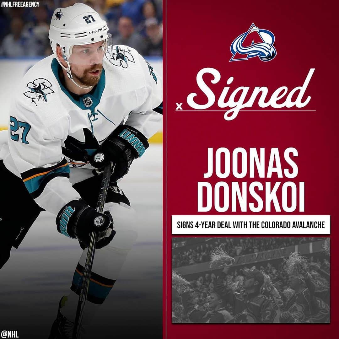 NHLさんのインスタグラム写真 - (NHLInstagram)「The @coloradoavalanche add some offensive depth by signing @tonskoi! #NHLFreeAgency」7月2日 5時55分 - nhl
