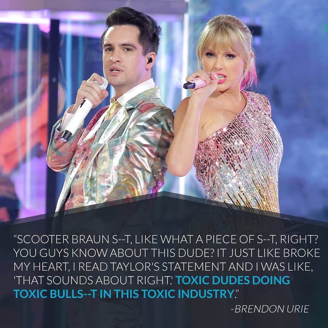 E! Onlineさんのインスタグラム写真 - (E! OnlineInstagram)「We promise that nobody's gonna stand up for Taylor Swift like Brendon Urie! Link in bio to see where every celeb speaking out stands in the Taylor Swift vs. Scooter Braun drama. (📷: Getty Images)」7月2日 6時31分 - enews