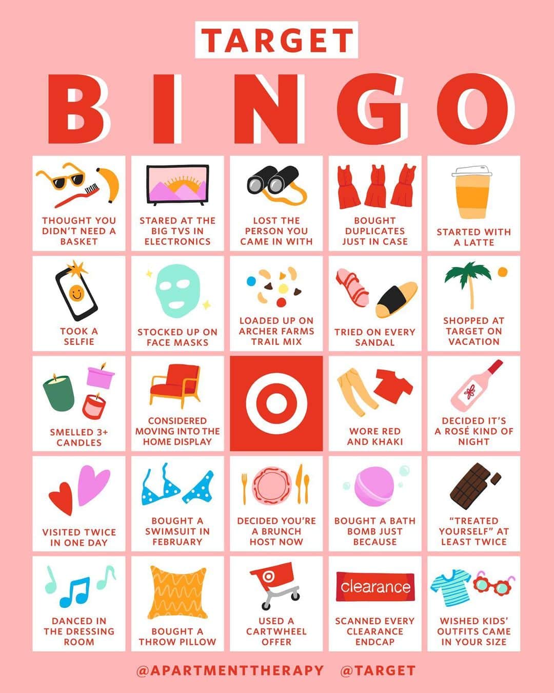 Targetさんのインスタグラム写真 - (TargetInstagram)「BINGO? 🙋‍♀️ Tag us at @target with your filled out bingo boards! (Image: @kath.nash + @apartmenttherapy)」7月2日 7時00分 - target