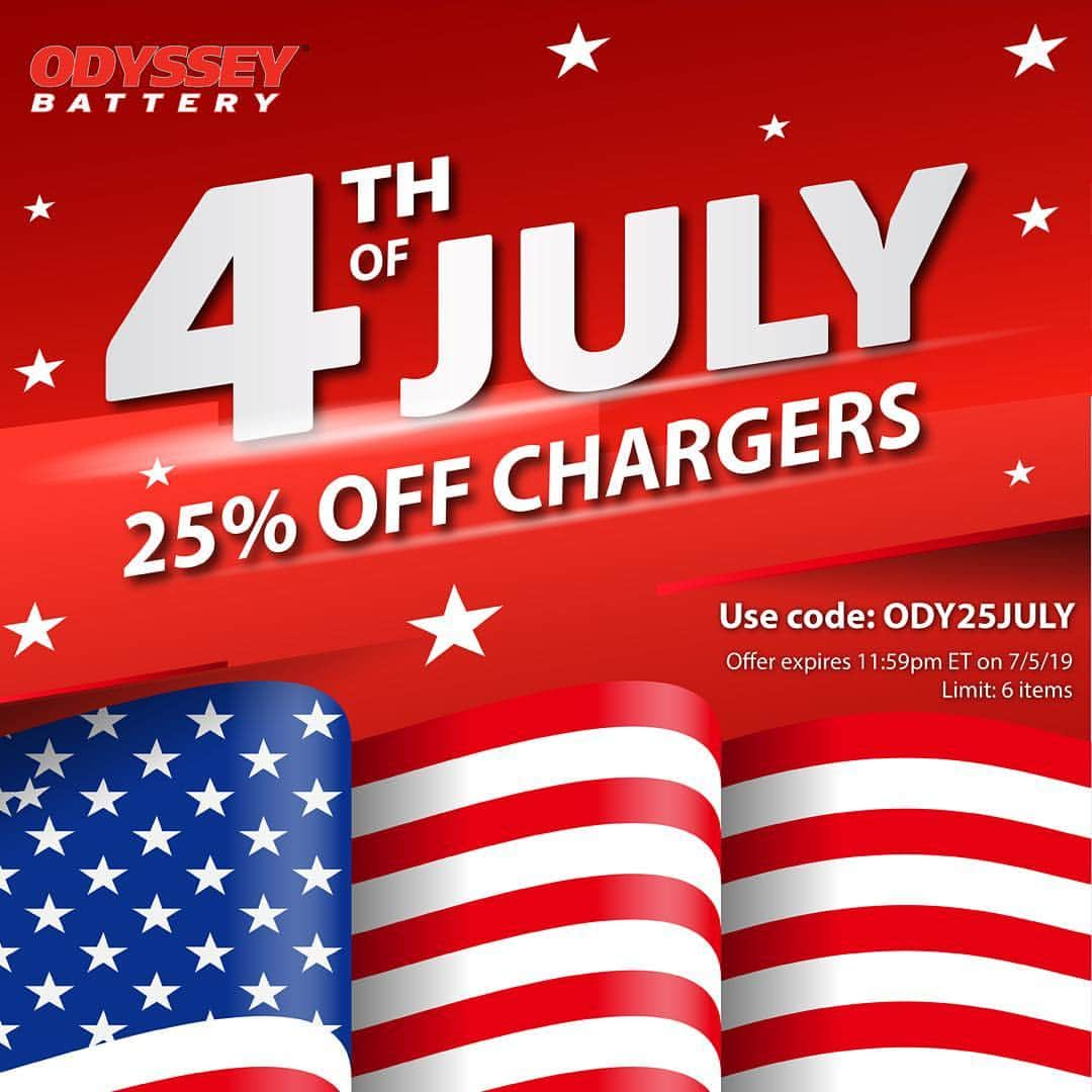 タナー・フォウストさんのインスタグラム写真 - (タナー・フォウストInstagram)「Did you see the new @odysseybattery #4thOfJuly #discount?? For a limited time, you can get 25% off battery chargers so use code: ODY25JULY today!」7月2日 2時21分 - tannerfoust