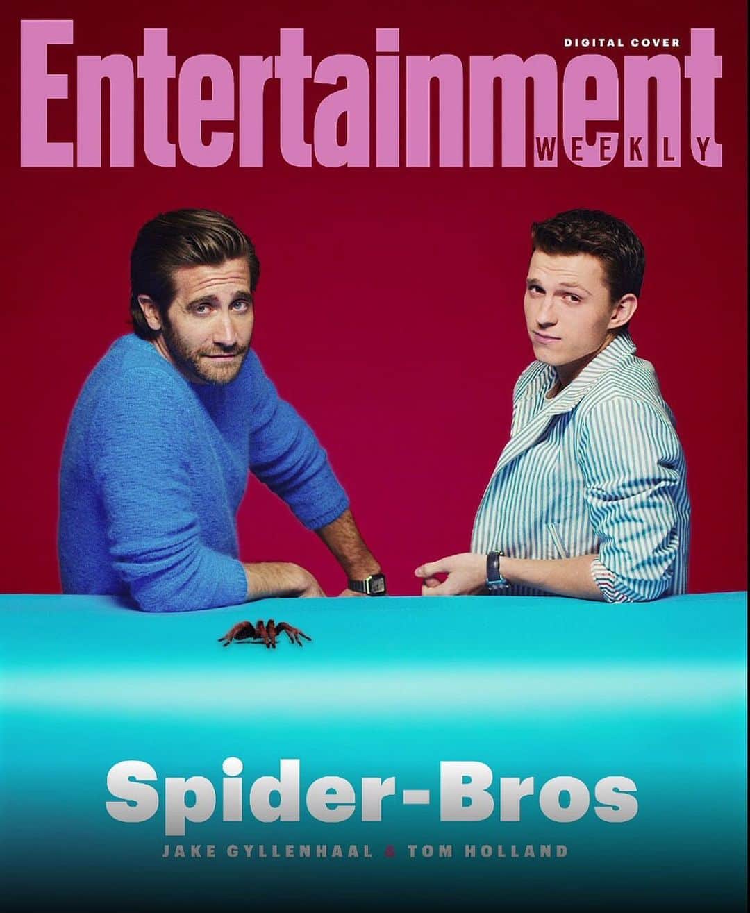 Just Jaredさんのインスタグラム写真 - (Just JaredInstagram)「@spidermanmovie co-stars @jakegyllenhaal and @tomholland2013 are on the cover of @entertainmentweekly’s new digital issue! #JakeGyllenhaal #TomHolland #SpiderMan Photos: EW」7月2日 2時56分 - justjared
