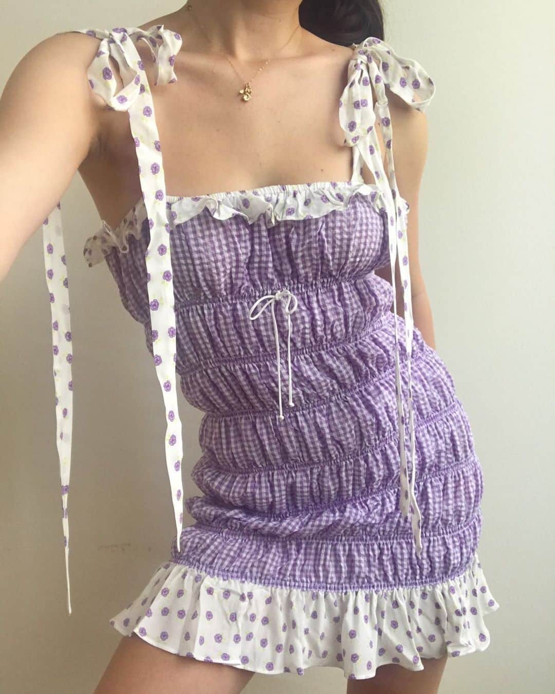 For Love & Lemonsさんのインスタグラム写真 - (For Love & LemonsInstagram)「Long weekend, warm nights, drinks with friends - the Lilac Mini Dress is ready for all of it.」7月2日 4時38分 - forloveandlemons