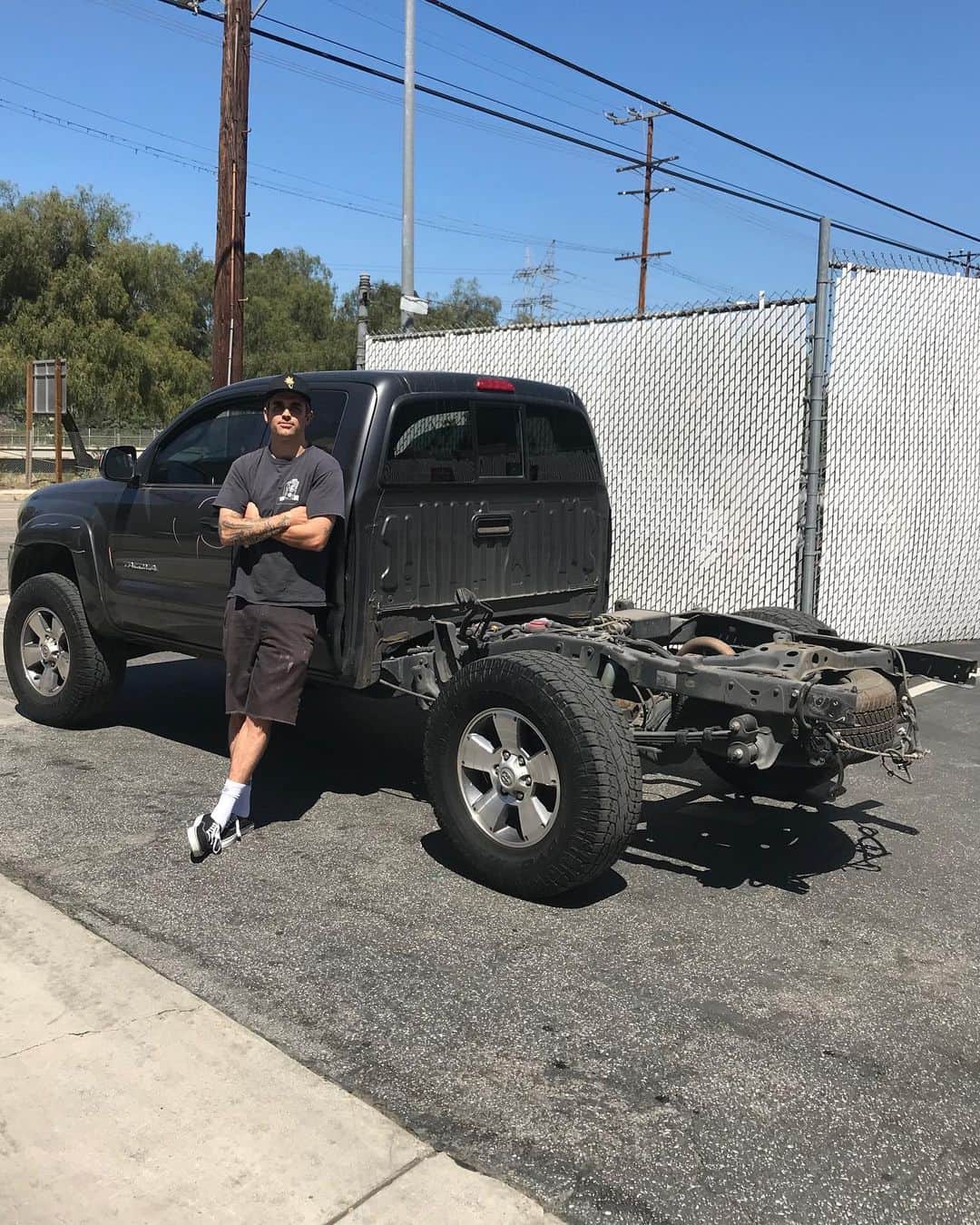 のインスタグラム：「After a mini fender bender on the freeway my insurance company decided my sweet sweet prince is a total loss. What should I buy next? *and yes I still dress the same as I did when I was 18 years old on warped tour*」