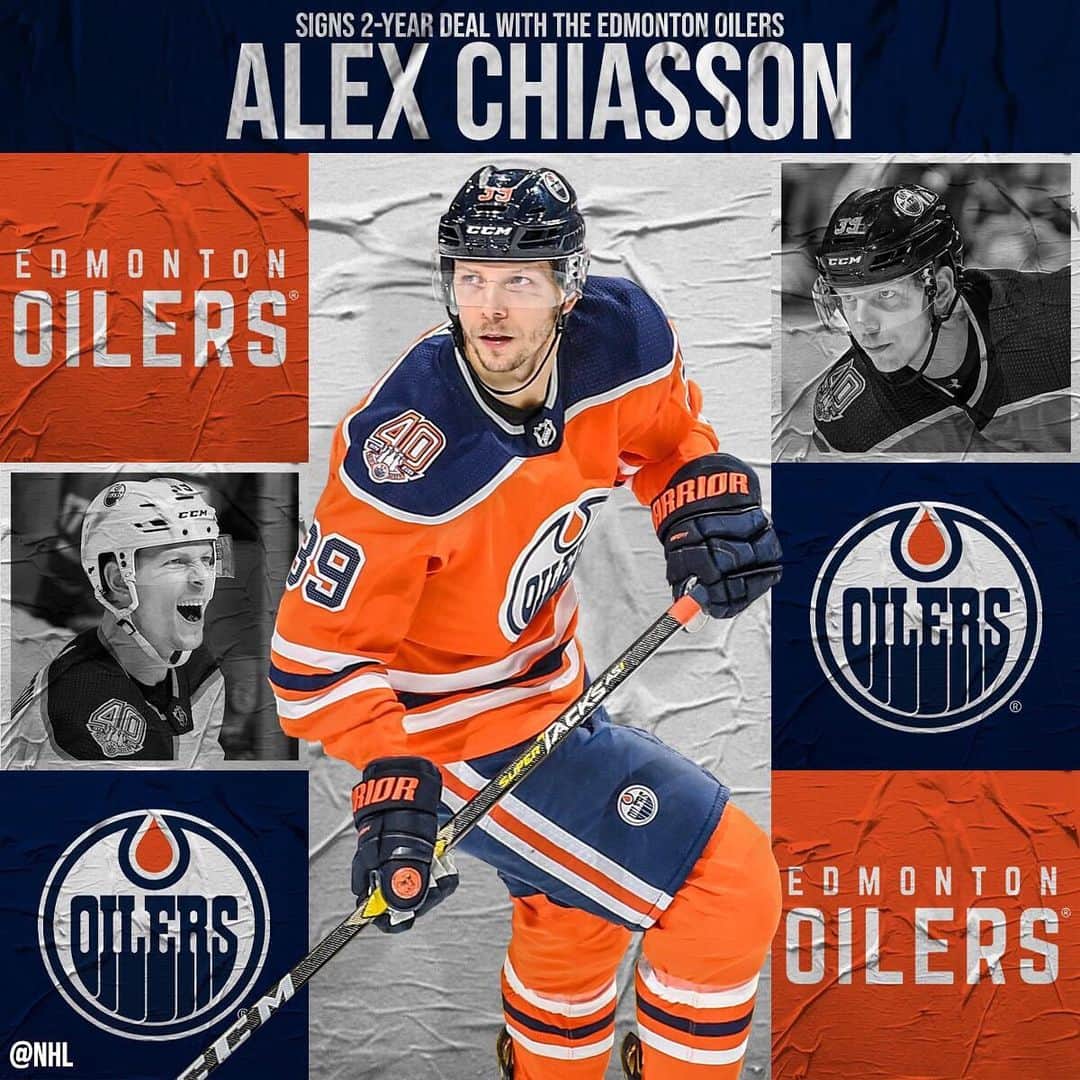 NHLさんのインスタグラム写真 - (NHLInstagram)「Coming off of a career year, Alex Chiasson re-signs with the @edmontonoilers! #NHLFreeAgency」7月2日 7時47分 - nhl