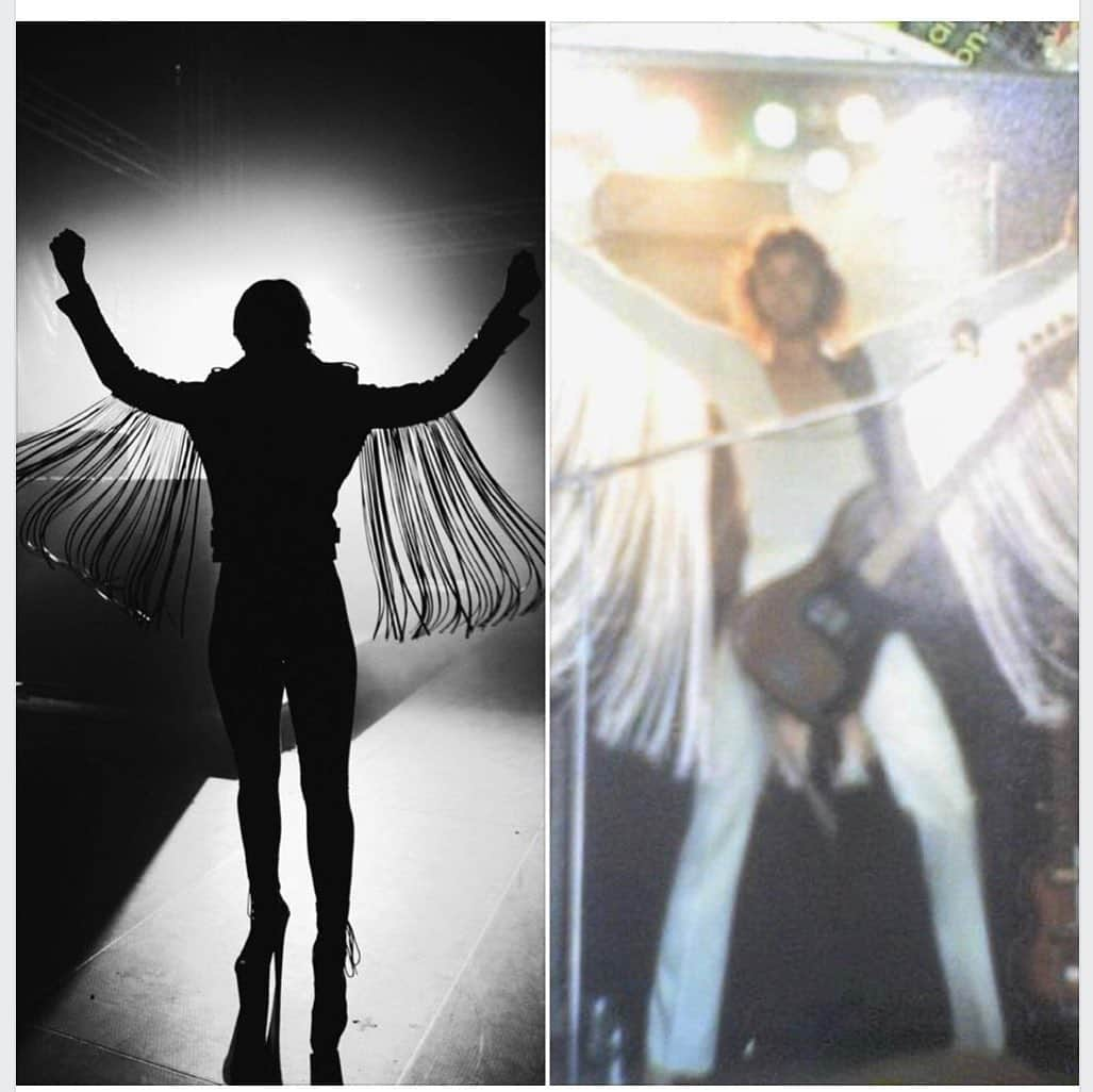 ジー・ヘイルさんのインスタグラム写真 - (ジー・ヘイルInstagram)「The apple doesn’t fall far from the tree. Thanks Dad! (I’m on the left, and on the right is photo of my dad in a home made stage outfit my mom made for him back in the day)」7月2日 8時55分 - officiallzzyhale