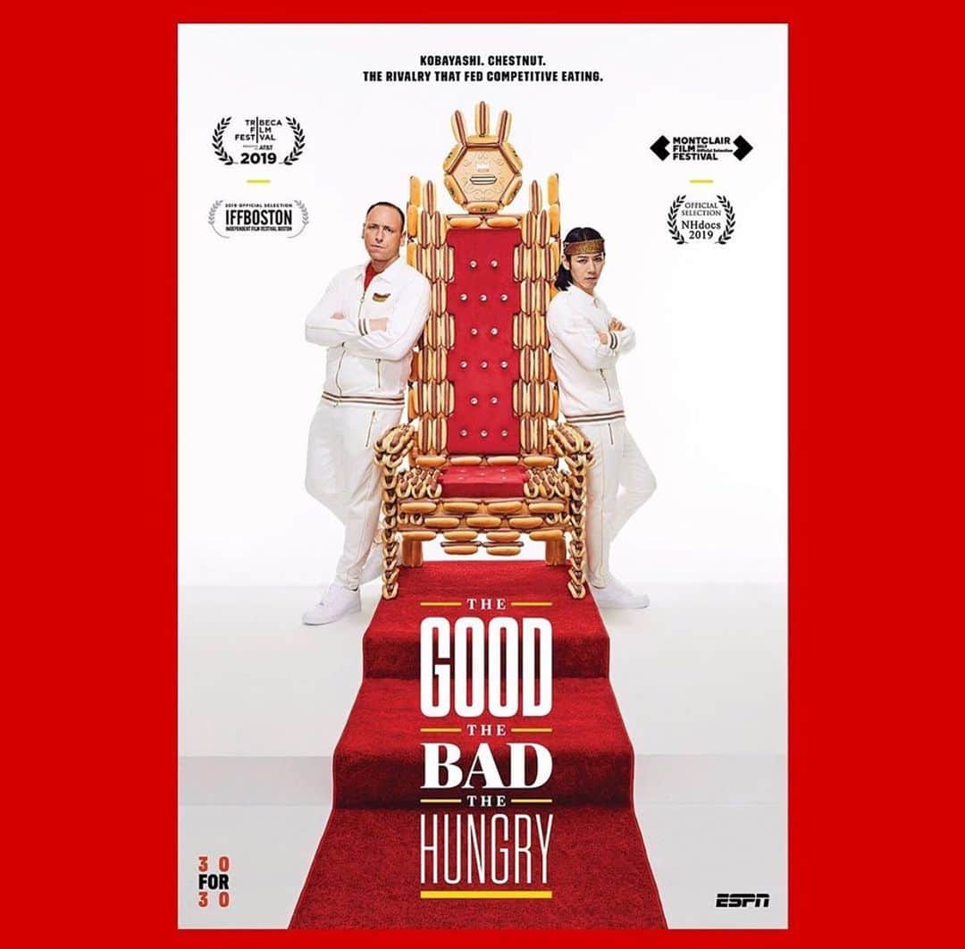 小林尊のインスタグラム：「Before my annual July 4th hot dog party, The Good, The Bad, The Hungry will be aired as an episode of @30for30 on @espn 🌭✨ TOMORROW 8pm ET Tune in!! 毎年恒例の独立記念日ホットドッグパーティーの前 明日！ 放送お楽しみに」