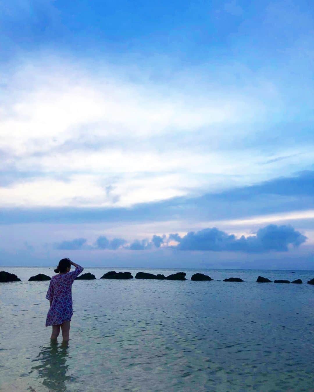 宏実さんのインスタグラム写真 - (宏実Instagram)「石垣島の思い出 -白保で日の出- （曇でした）  Memories in Ishigaki island -Sunrise at Shiraho beach- （was too cloudy）」7月2日 11時59分 - hiromisrainbow