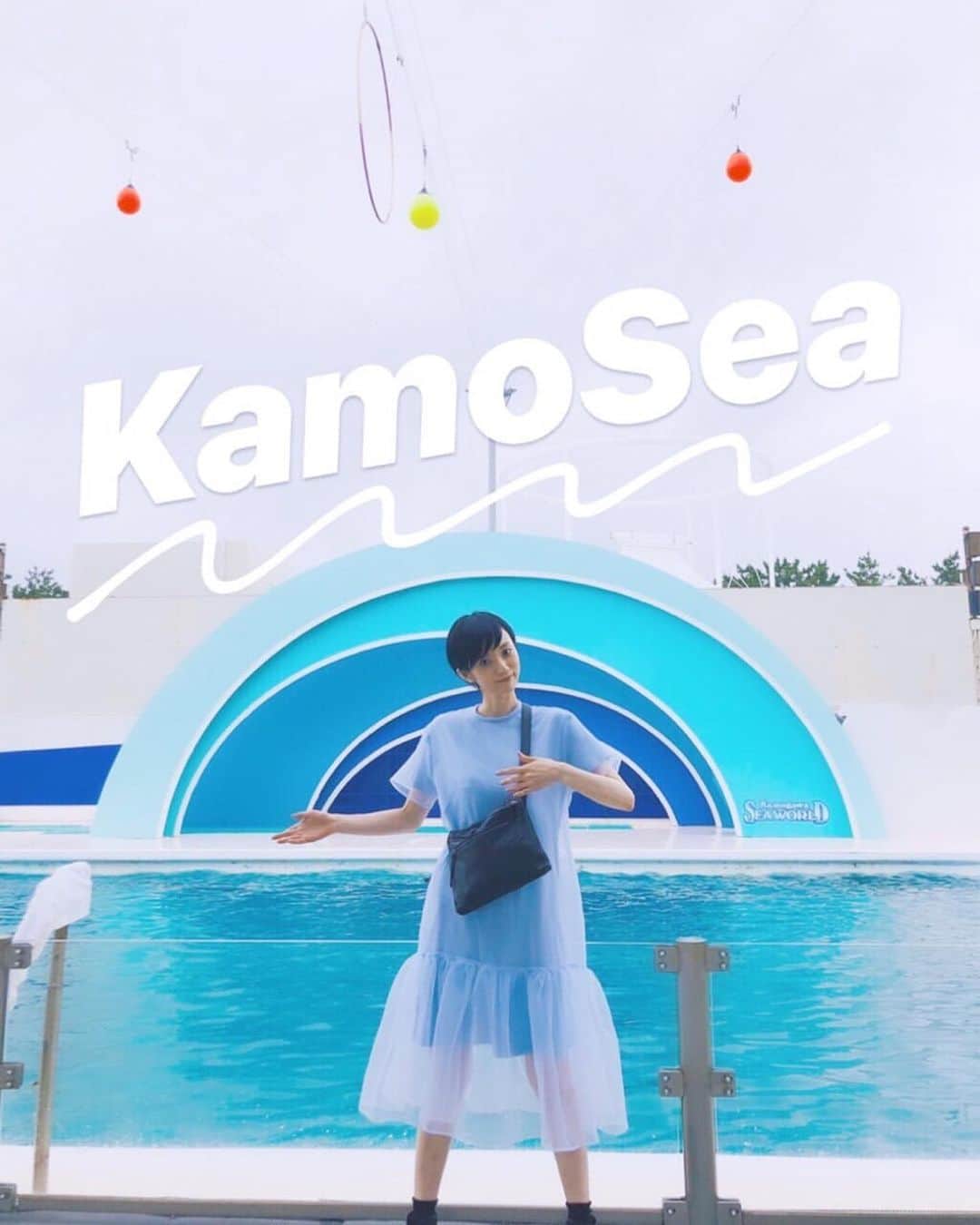 藤井祥子のインスタグラム：「🐬🎈🐬🎈. . . onepiecedress #akiranaka」