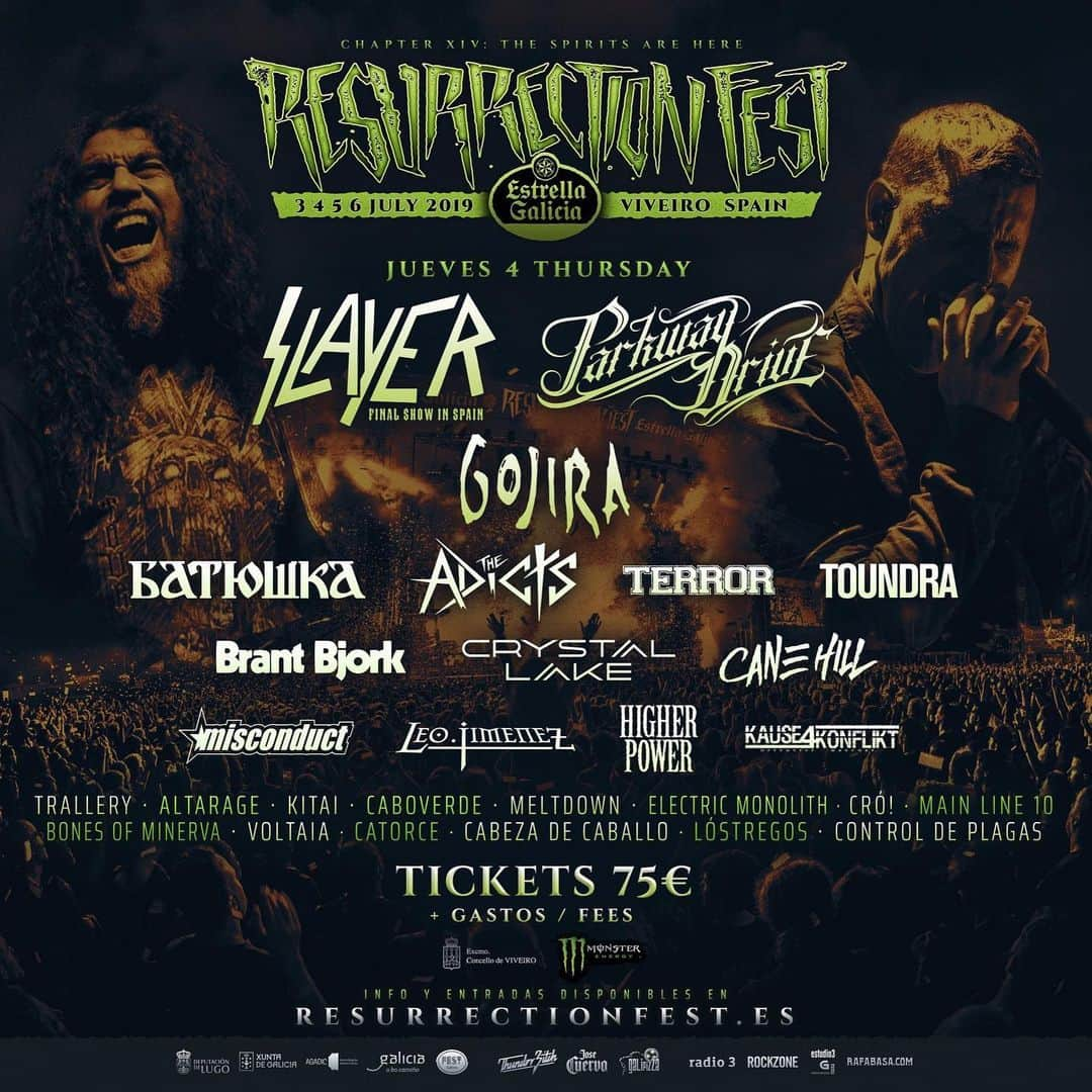 Crystal Lakeさんのインスタグラム写真 - (Crystal LakeInstagram)「‪🇪🇸 SPAIN 🇪🇸 ‬ ‪We’re coming back for you guys! Two headline shows (Barcelona and Madrid) and @resurrectionfest 2019. .  RESURRECTION FEST: We’re playing at MAIN STAGE 17:50 on 4th July. Please come early and let’s rage with us!‬ .  #CrystalLake #Helix #WorldTour2019 #ResurrectionFest #Spain ‪Barcelona tonight! See you then!‬」7月2日 14時29分 - crystallake777