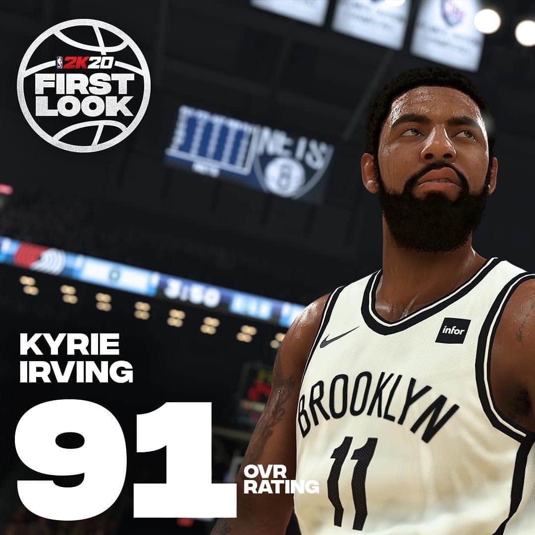 Brooklyn Netsさんのインスタグラム写真 - (Brooklyn NetsInstagram)「Check out Kyrie Irving’s 2K rating 👀」7月17日 9時18分 - brooklynnets