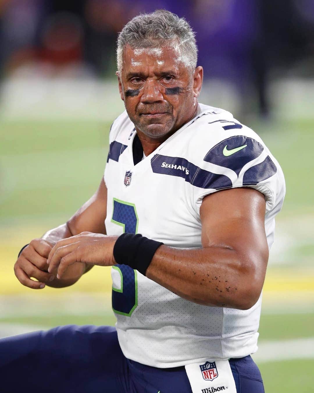 ラッセル・ウィルソンのインスタグラム：「Told y'all I'm gonna play for a long time! #SilverFox」