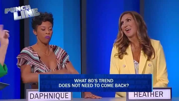ヘザー・マクドナルドのインスタグラム：「From my appearance on @punchlinetvshow last night 📺 What 80’s trend do you think should never return?」