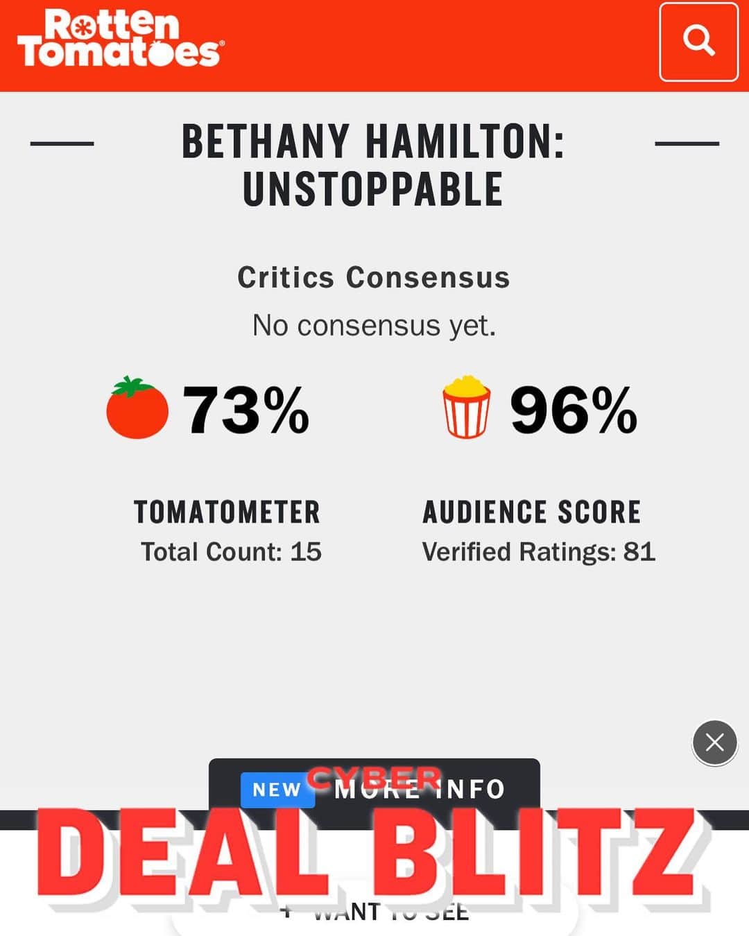 Bethany Hamiltonさんのインスタグラム写真 - (Bethany HamiltonInstagram)「So stoked on our @rottentomatoes 🍅reviews!!! Thank you everyone who took the time! It makes me feel so stoked to hear all the great responses from y’all!!! 🙌🏾🌟💙」7月17日 2時11分 - bethanyhamilton