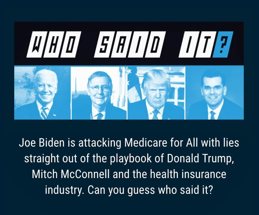 バーニー・サンダースさんのインスタグラム写真 - (バーニー・サンダースInstagram)「Who told these lies about Medicare for All? ☑️ Joe Biden ☑️ Donald Trump ☑️ Mitch McConnell ☑️ The CEO of UnitedHealthcare  Take the quiz at the link in bio.」7月17日 2時54分 - berniesanders