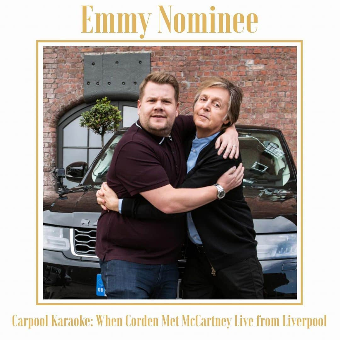 CBSさんのインスタグラム写真 - (CBSInstagram)「Congratulations to @latelateshow because #McCartneyCarpool just received FIVE #Emmy nominations 🎼 #CarpoolKaraoke @PaulMcCartney @j_corden」7月17日 3時30分 - cbstv