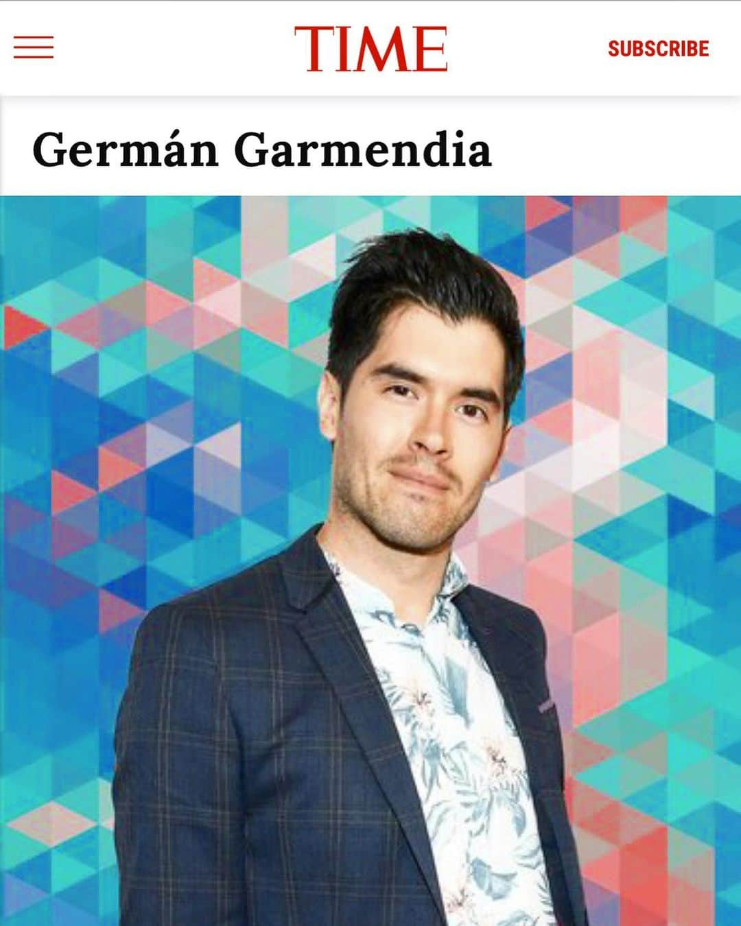 German Garmendiaのインスタグラム：「Hoy me desperté con esta noticia y aún no lo proceso!!! La revista @time ha creado una lista con las 25 personas más influyentes del mundo y ESTOY EN LA LISTA!!! 🎉🎉🎉 (Link en mi bio)  junto a personas como @arianagrande @bts.bighitofficial entre otros... y sinceramente no se por donde empezar, no entiendo mi vida jaja (risa nerviosa). Quiero tomar este espacio para nuevamente agradecerles por TANTO, por después de tantos años seguir aquí conmigo en las buenas y en las malas, gracias por crecer conmigo y no solo me refiero a mi carrera también me refiero a crecer conmigo como persona, gracias por estar conmigo en las victorias y perdonarme y guiarme en mis errores, gracias por no dejarme solo cuando las cosas se ponen mal. No se como poner exactamente en palabras lo hermoso que estos últimos 8 años han sido para mi, no entiendo mi vida pero no la cambiaría por nada. Este chico con grandes sueños por siempre les estará eternamente agradecido 🙏 y #EstoRecienEstaComenzando」