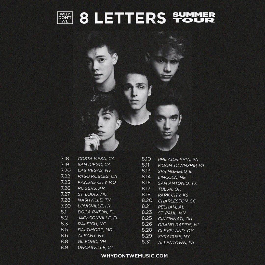 Jonahmaraisのインスタグラム：「first show in 2 days!!! so so so excited to see you guys on the road. come out to a show, we’ll have fun! 😋🎉 whydontwemusic.com for tix」